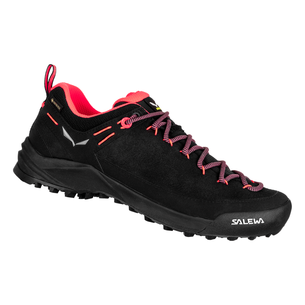 Levně Salewa Wildfire leather GTX EU 42, Black/Fluo Coral Dámské boty