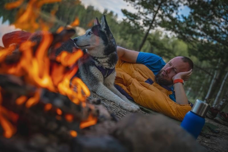 Husky Enjoy long -25°C blue/orange Syntetický zimní spacák (obrázek 9)