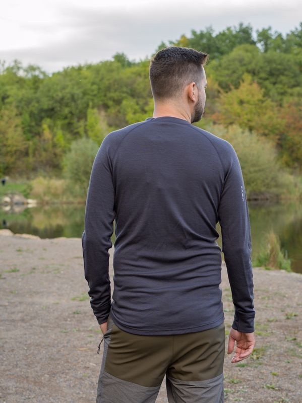 Husky Aron M S, graphite Pánská merino mikina (obrázek 5)