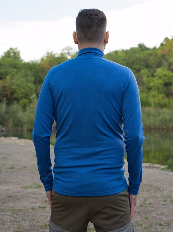 Husky Aron Zip M M, blue Pánská merino mikina (obrázek 5)