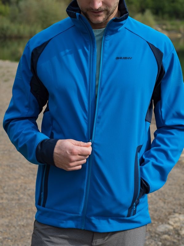 Husky Scooby M M, blue Pánská softshell bunda (obrázek 7)