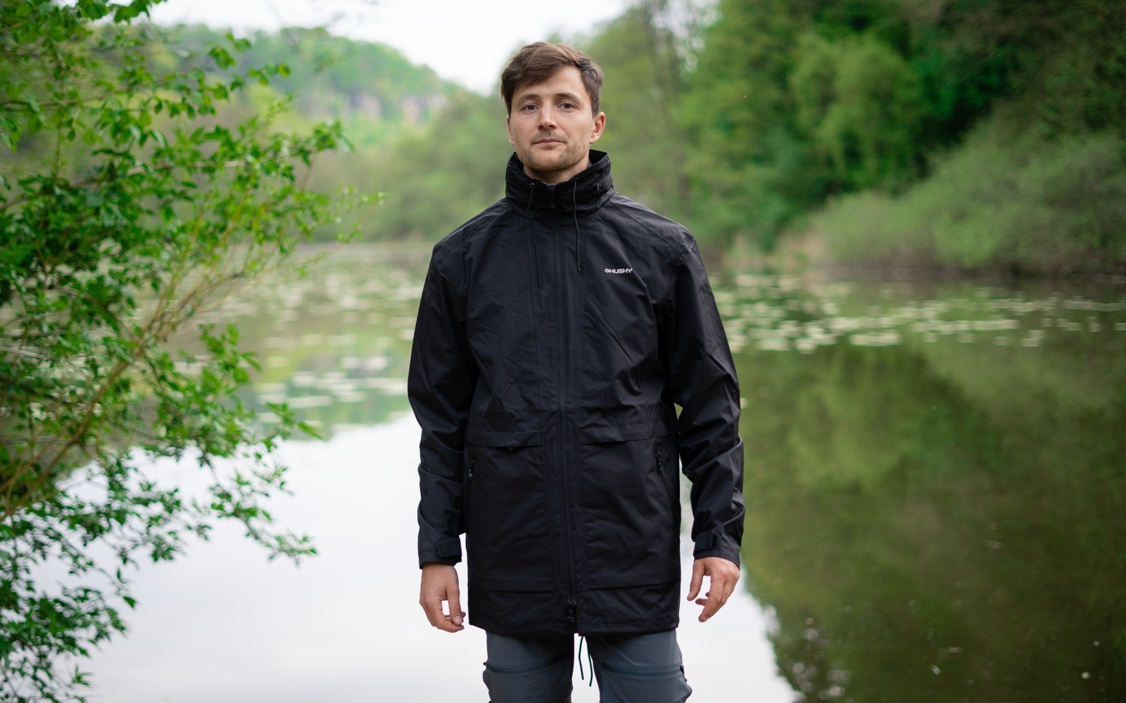 Husky Nevr M S, černá Pánský hardshell kabát (obrázek 4)