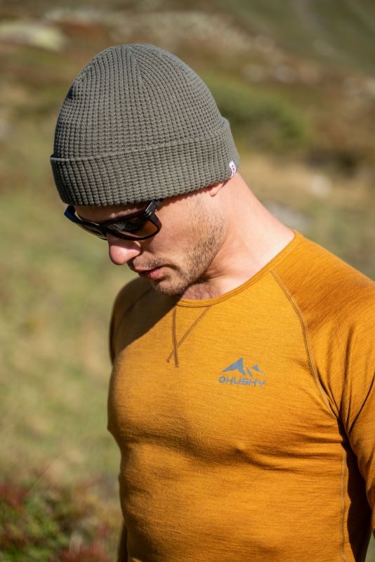 Husky Merow M S, mustard Merino termoprádlo triko (obrázek 4)