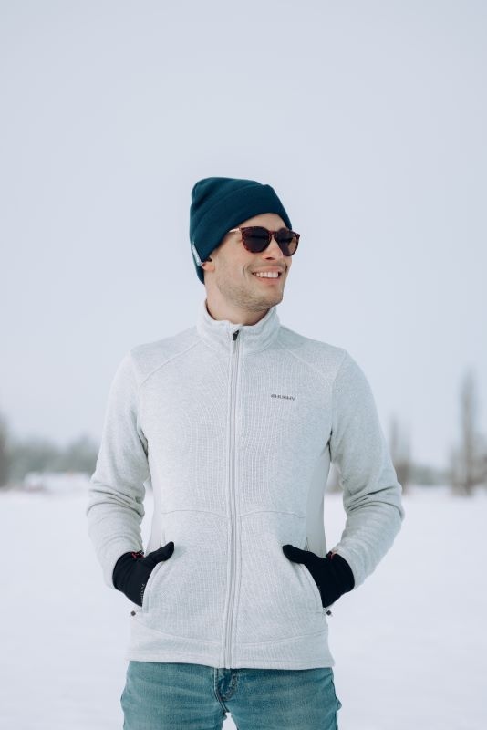 Husky Alan M M, light grey Pánský fleecový svetr na zip (obrázek 4)