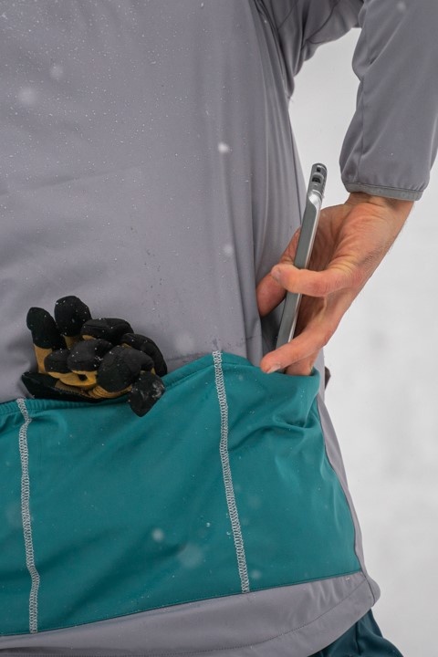 Husky Suli M M, grey/mint Pánská softshell bunda (obrázek 8)