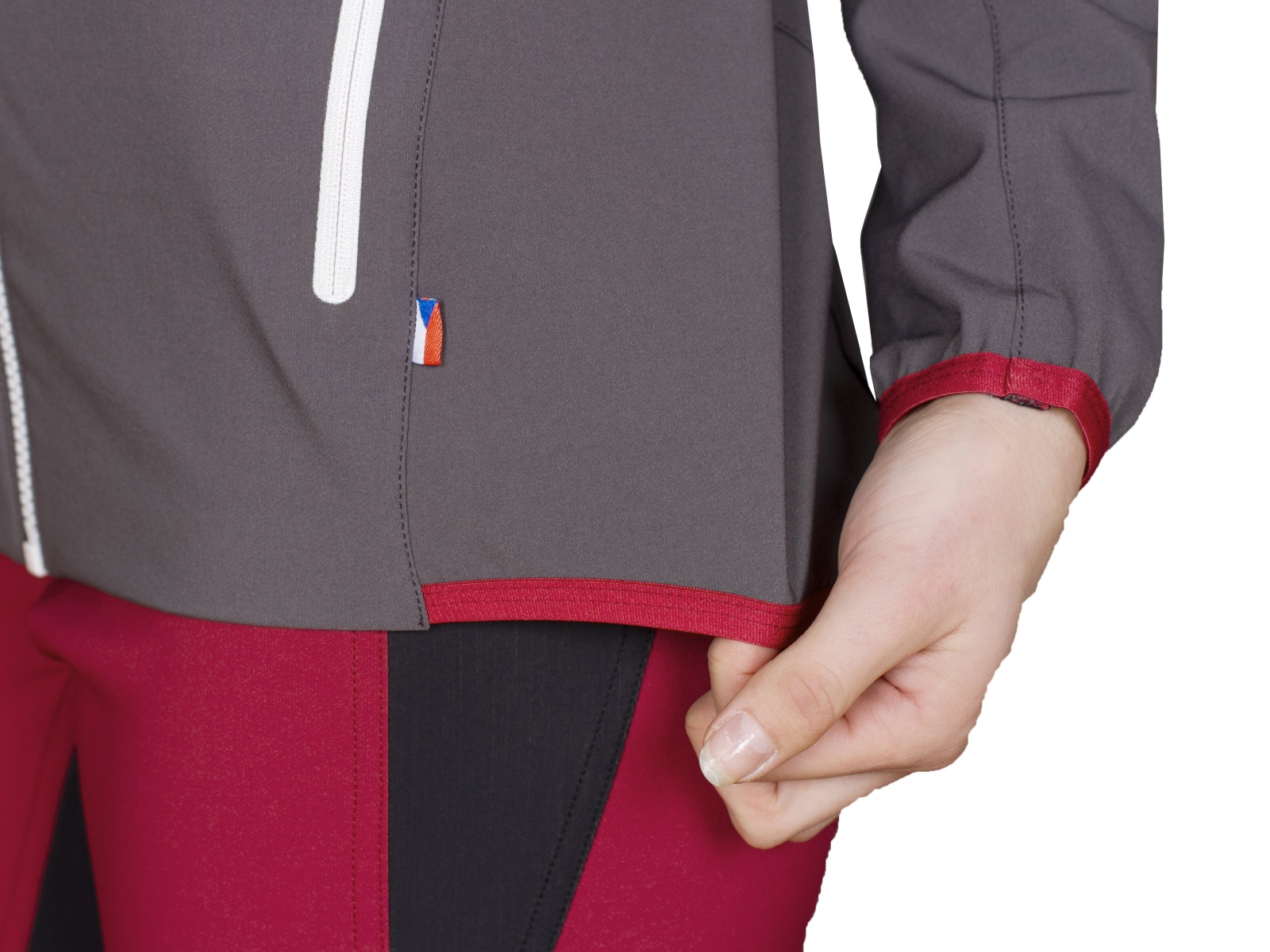 High point Atom Lady Hoody XL, brich red/iron gate Dámská softshellová bunda (obrázek 7)