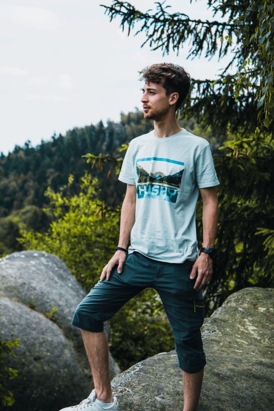 Husky Tee Lake M XL, beige Pánské bavlněné triko (obrázek 7)