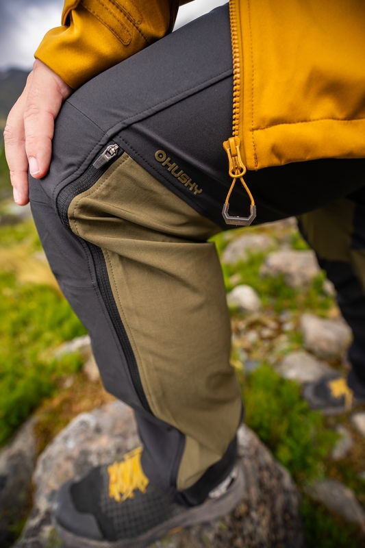 Husky Krony M L, tm. khaki Pánské outdoor kalhoty (obrázek 4)
