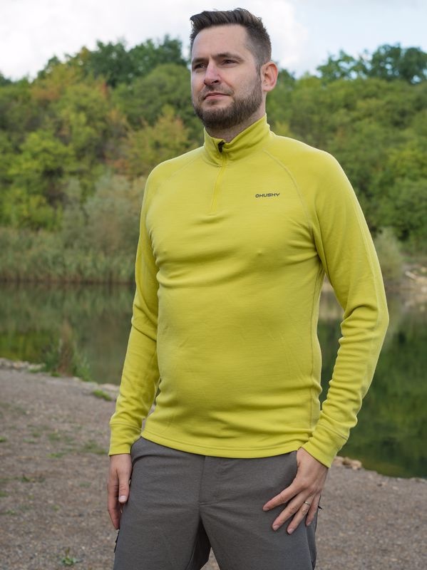 Husky Aron Zip M XL, dk. blue Pánská merino mikina (obrázek 10)