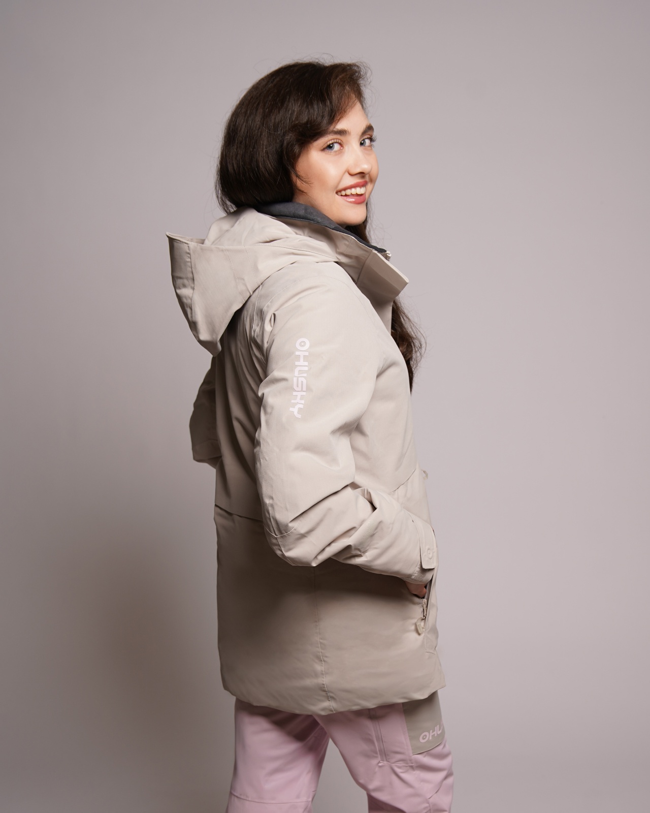 Husky Gato L M, beige Dámská lyžařská bunda