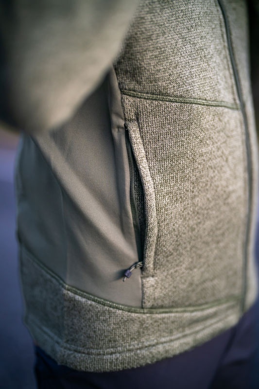 Husky Alan M S, khaki Pánský fleecový svetr na zip (obrázek 9)