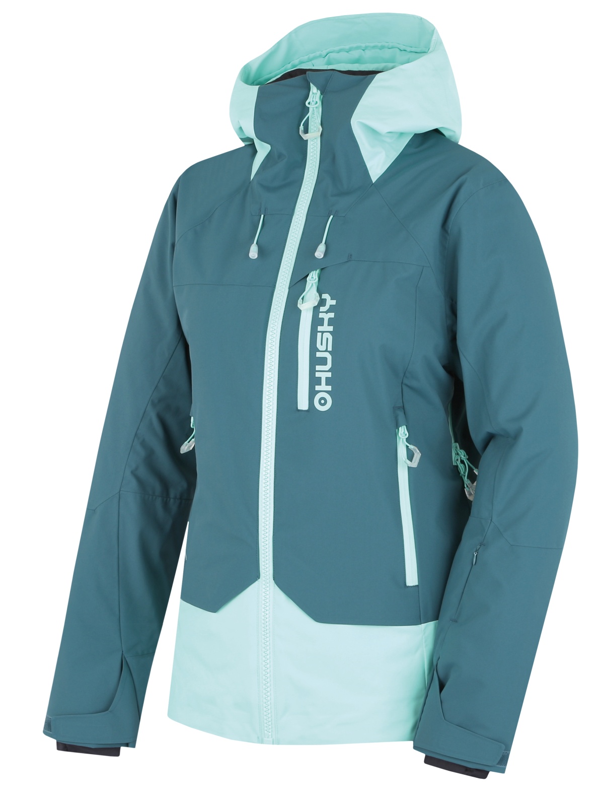 Husky Gambi L L, turquoise/mint Dámská lyžařská bunda (obrázek 4)
