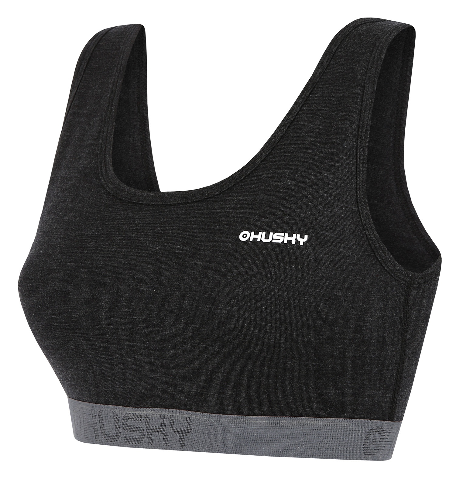 Husky Mebra L M, black Merino termoprádlo Podprsenka