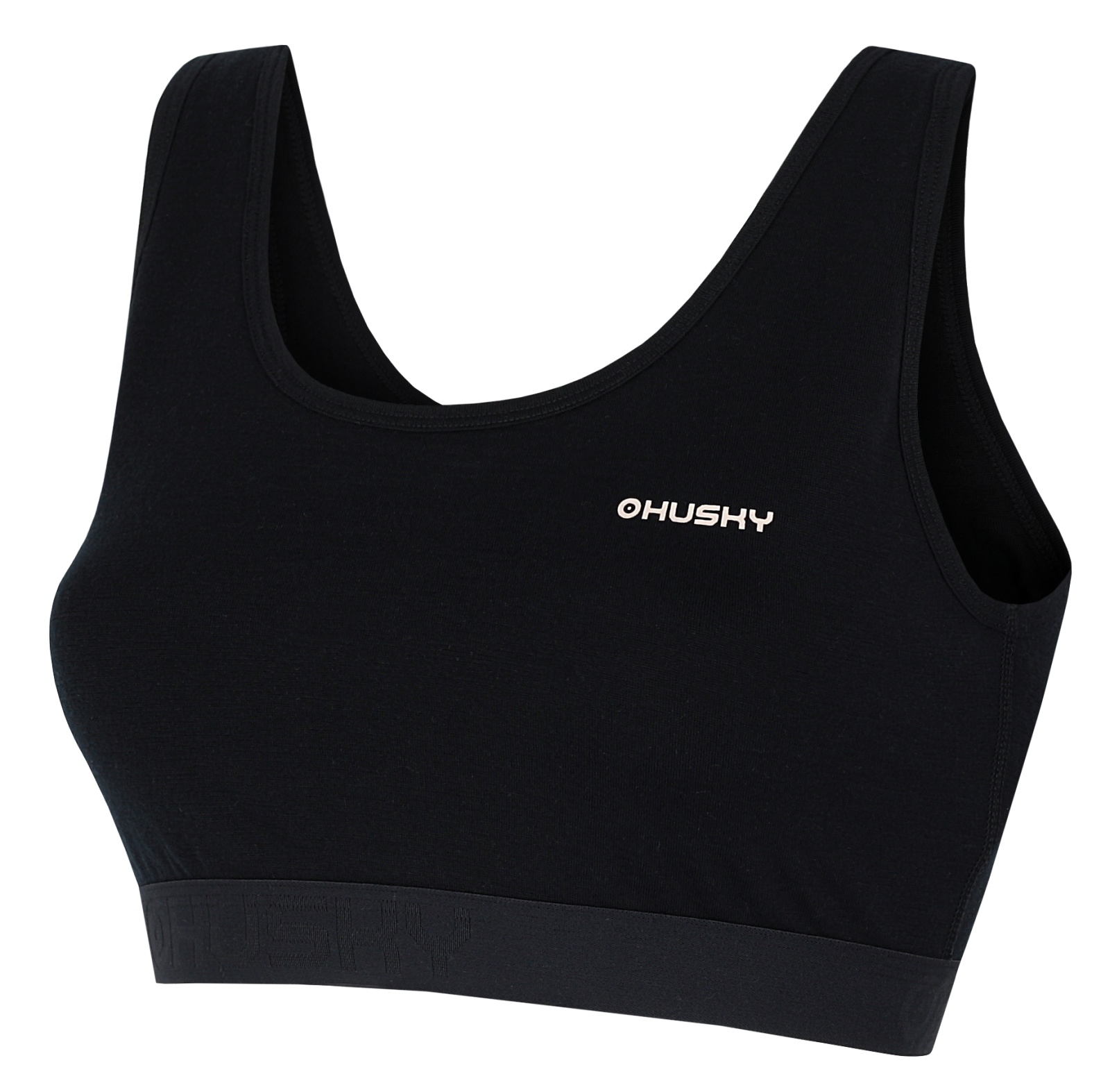 Husky Mebra L XXL, black Merino termoprádlo Podprsenka