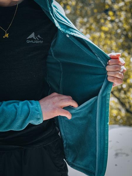 Husky Aflee L XL, turquiose Dámská fleecová mikina (obrázek 5)