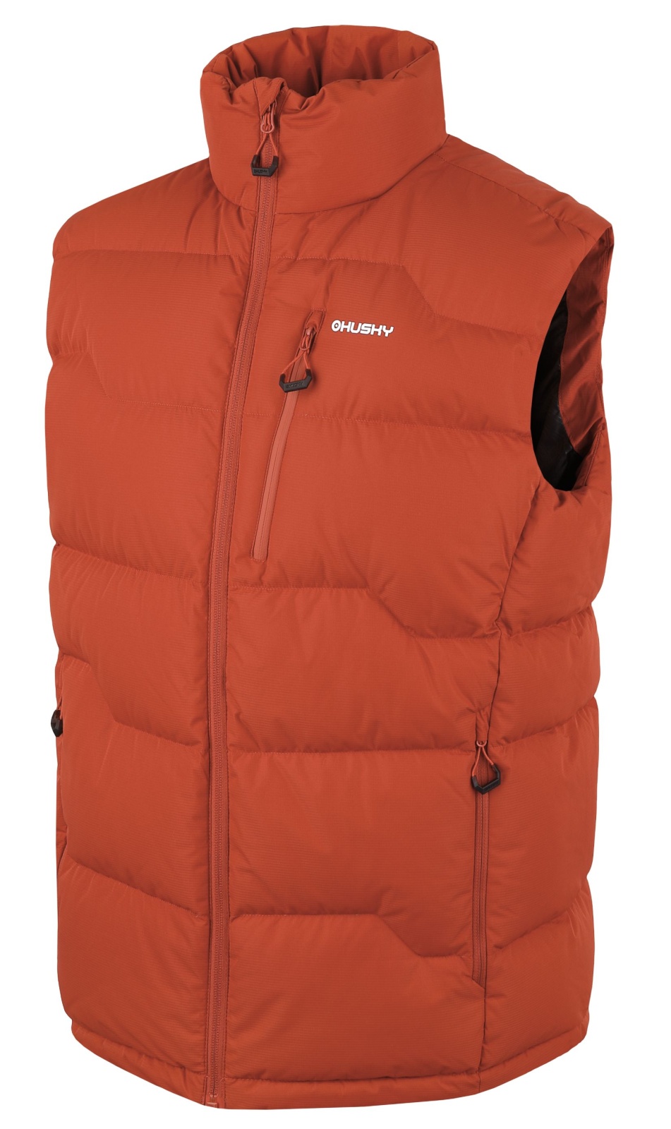 Husky Deep M XXL, dark orange Pánská péřová vesta na zip