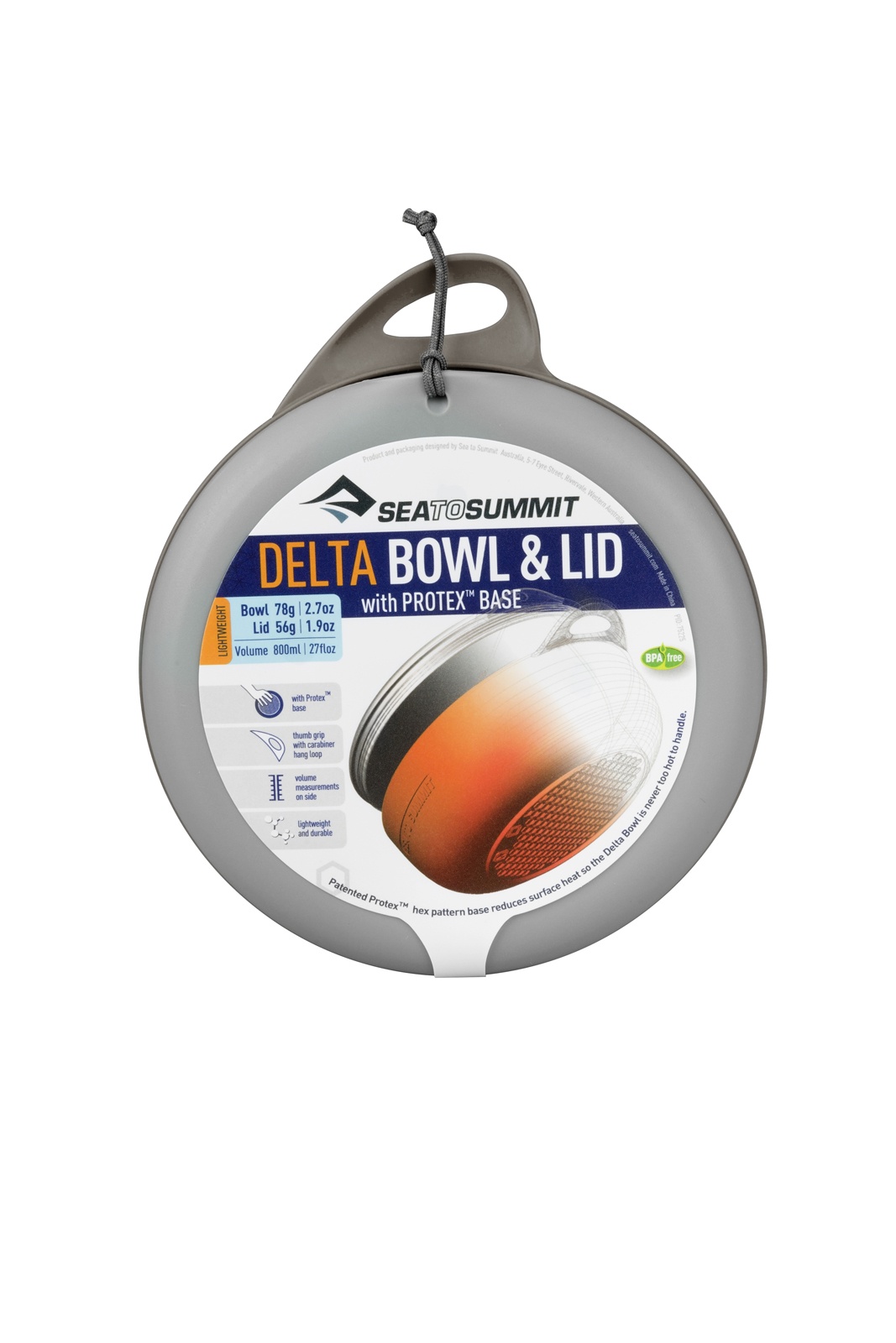 Sea to summit Delta Bowl oranžová/šedá Miska s víčkem