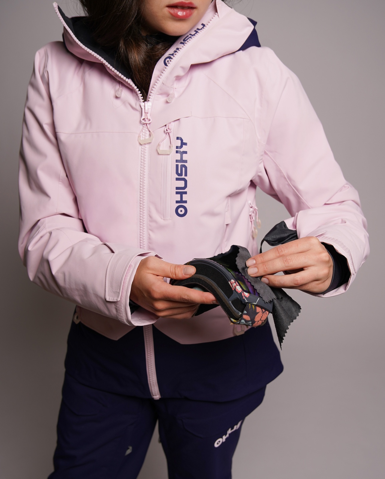 Husky Gambi L L, pink/blue Dámská lyžařská bunda (obrázek 3)