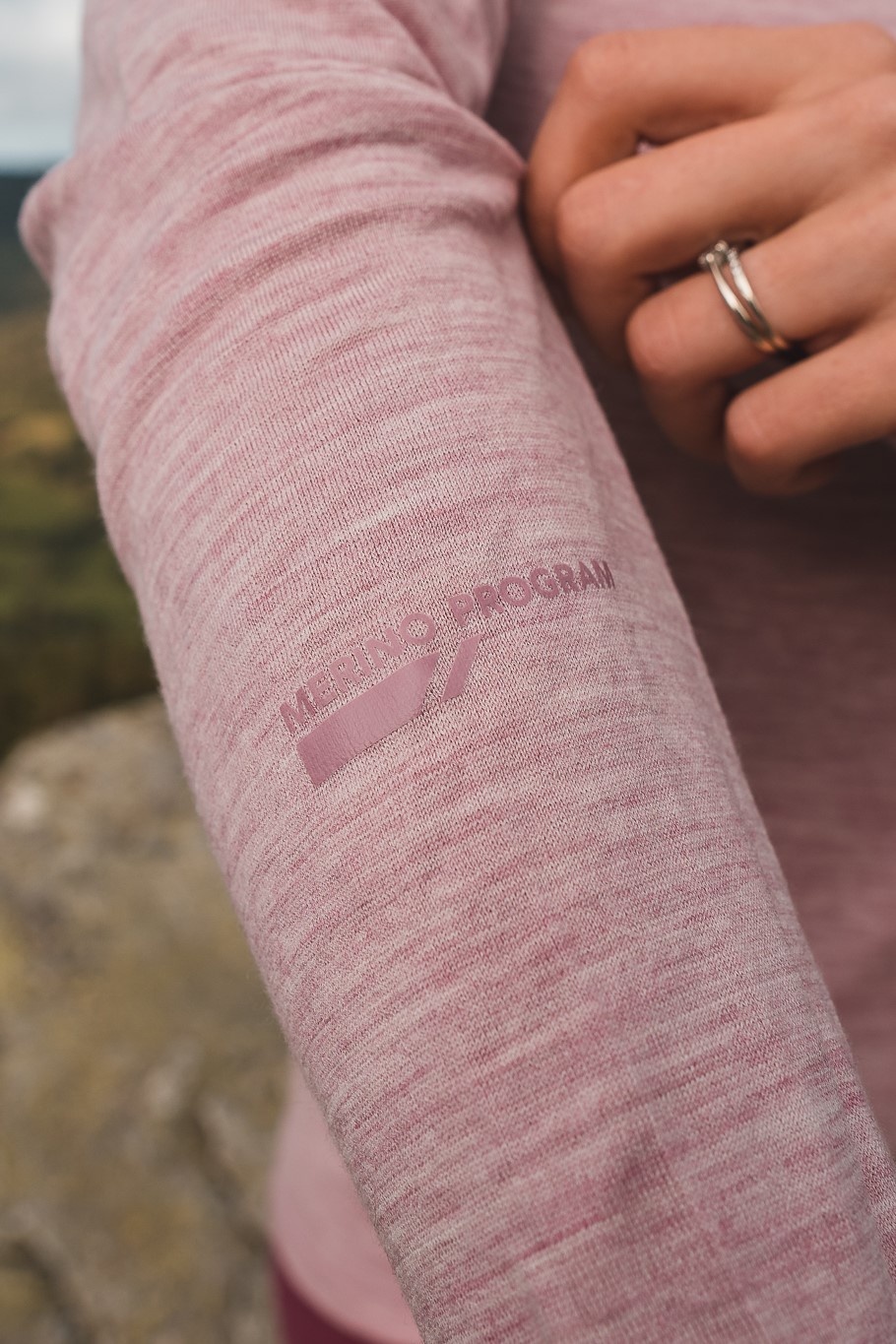 Husky Merow Zip L M, faded pink Merino termoprádlo triko (obrázek 5)
