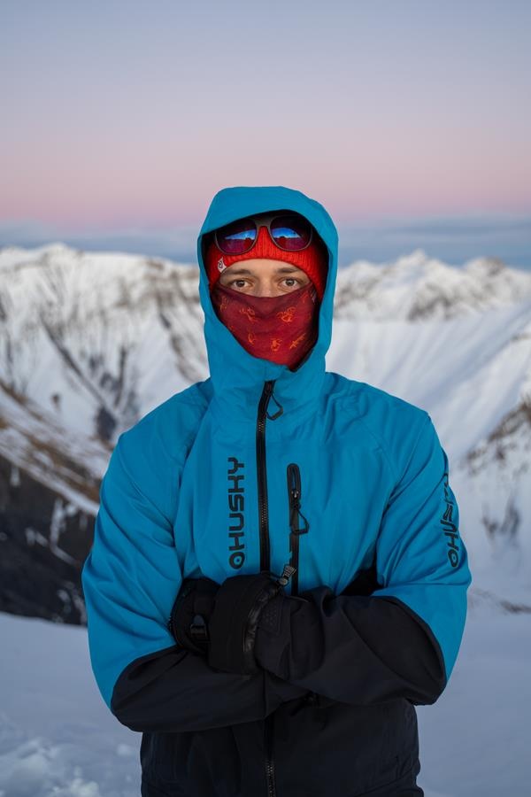 Husky Nicco M S, red/turquoise Pánská hardshell bunda (obrázek 11)