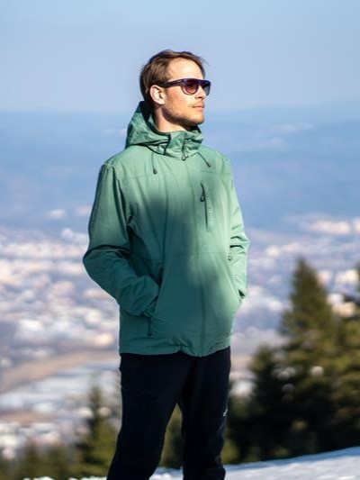 Husky Neoni M XL, green Pánská hardshell bunda (obrázek 4)