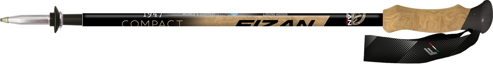 Fizan Compact 1947 zlato-černá Trekové hole