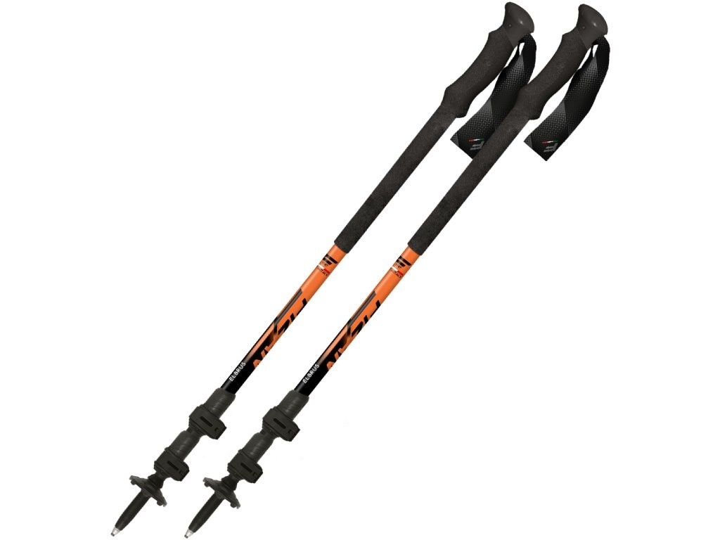 Fizan Elbrus černo-oranžová Trekové hole