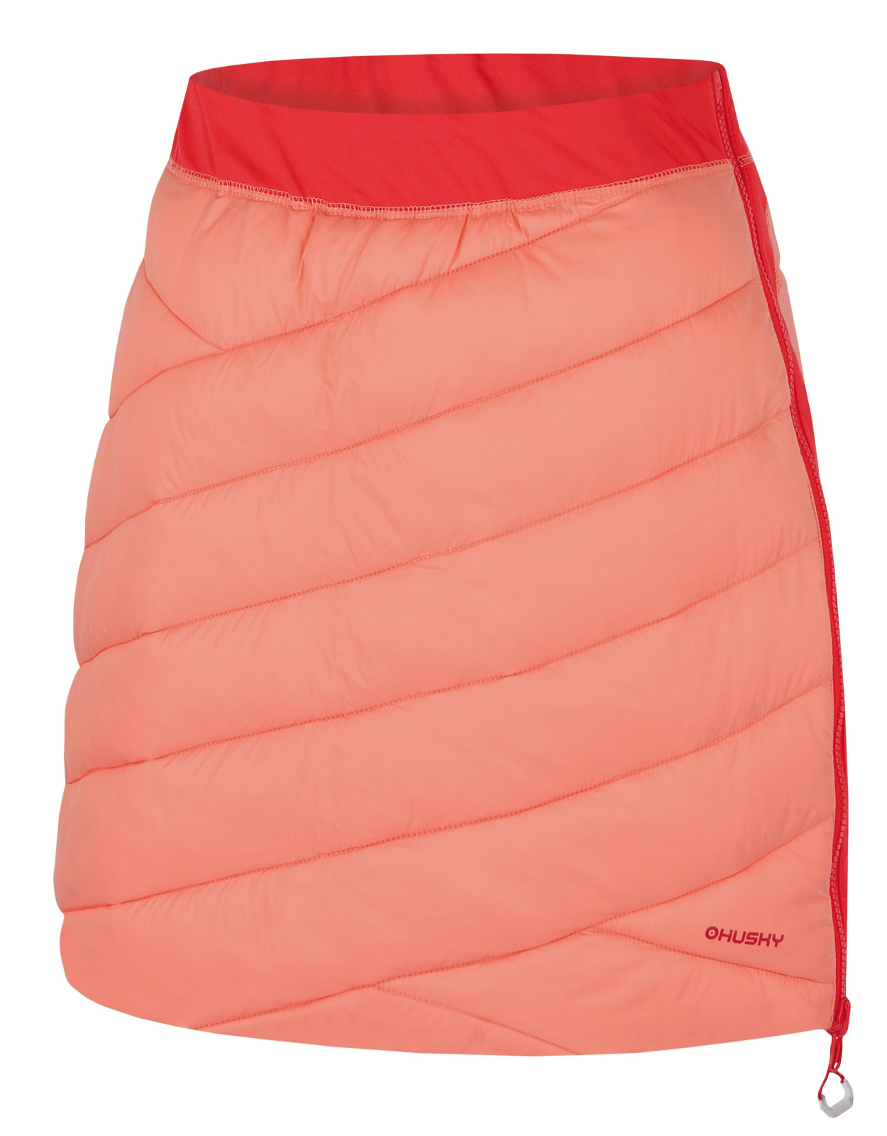 Levně Husky Freez L XS, light orange/red Dámská oboustranná zimní sukně