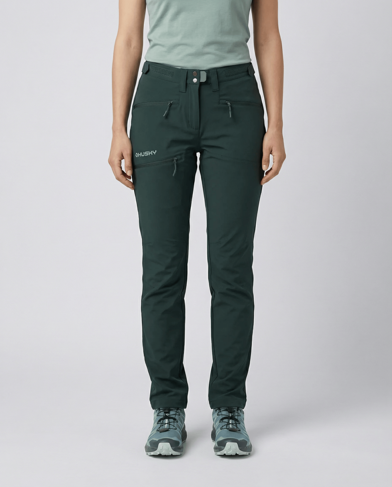 Husky Kabuki L L – long, dark green Dámské kalhoty