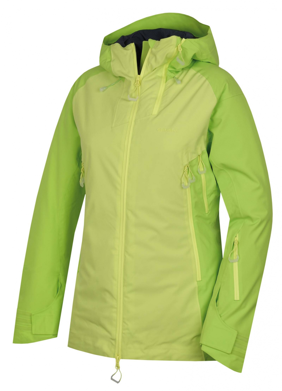 Husky Gambola L L, výrazně zelená / sv. zelená Dámská lyžařská plněná bunda