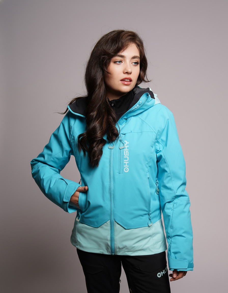 Husky Gambi L L, blue/turquoise Dámská lyžařská bunda