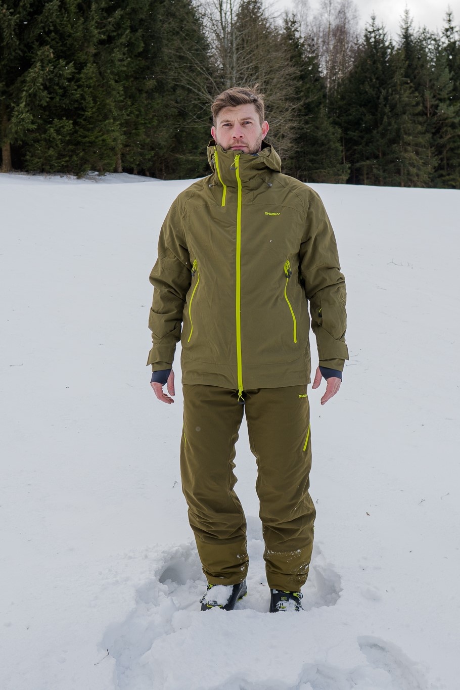 Husky Gambola M XXL, dk. khaki Pánská lyžařská bunda (obrázek 4)