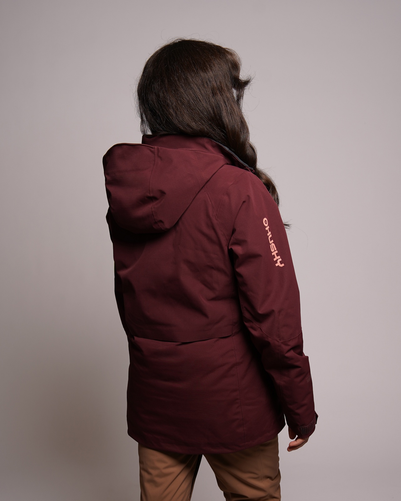 Husky Gato L M, dark bordo Dámská lyžařská bunda