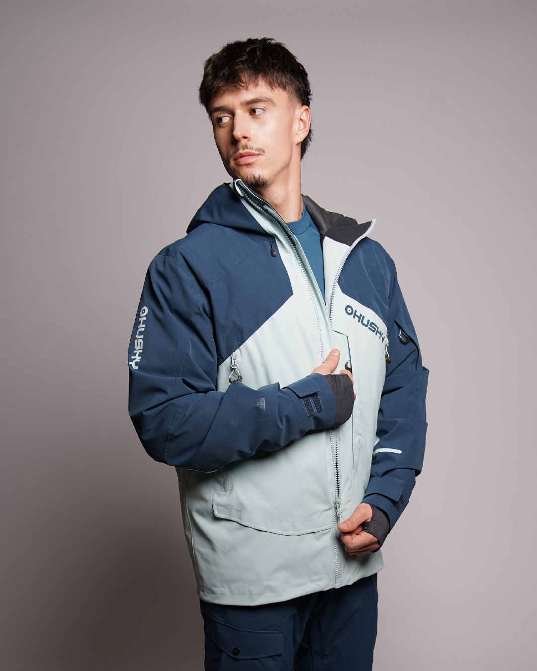 Husky Geilo M M, mint/blue Pánská lyžařská bunda