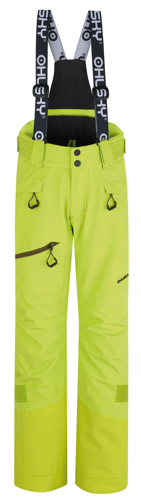 Levně Husky Gilep Kids 152-158, br. green Dětské lyžařské kalhoty