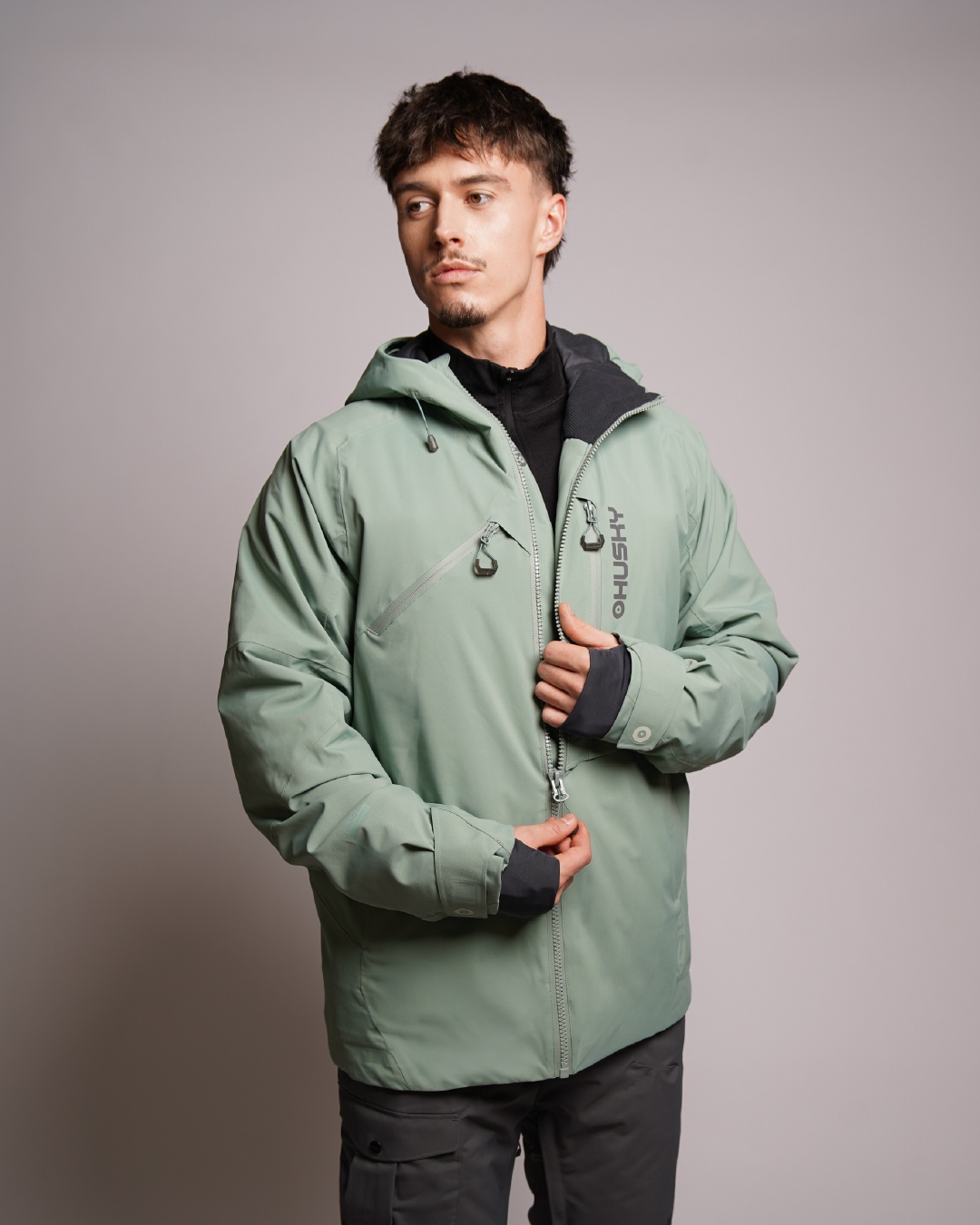 Husky Grut M M, faded green Pánská lyžařská bunda