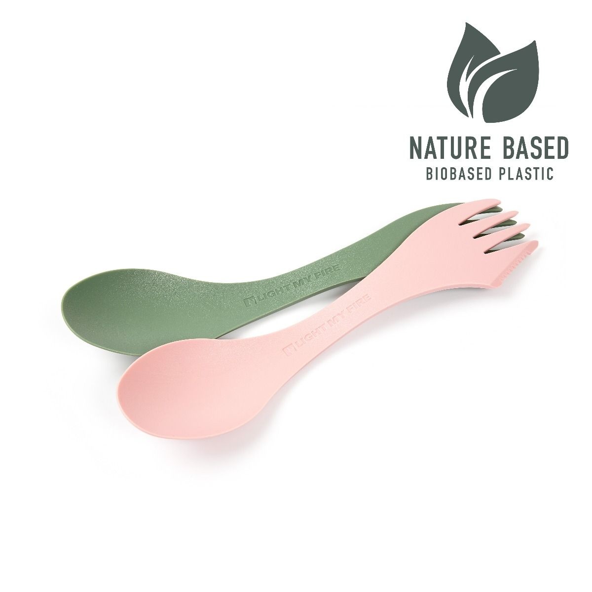 Levně Light my fire Spork original BIO 2-pack sandygreen/dustypink Cestovní příbor