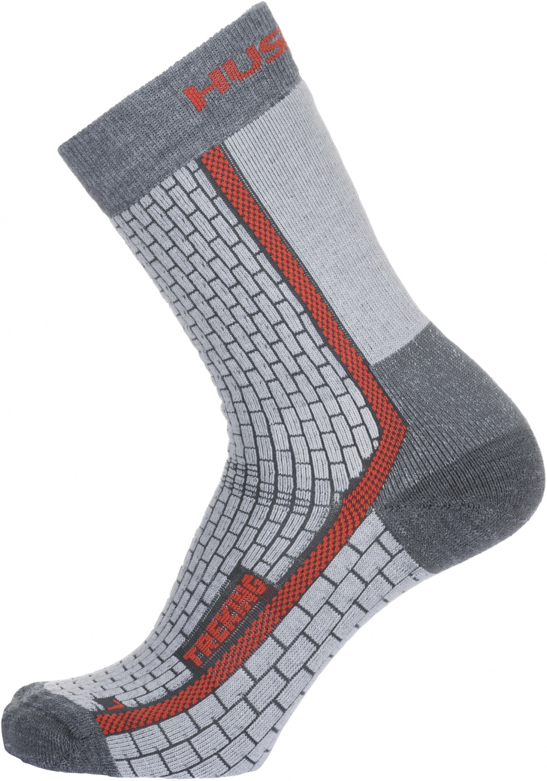 Levně Husky Treking XL (45-48), šedá/červená Ponožky