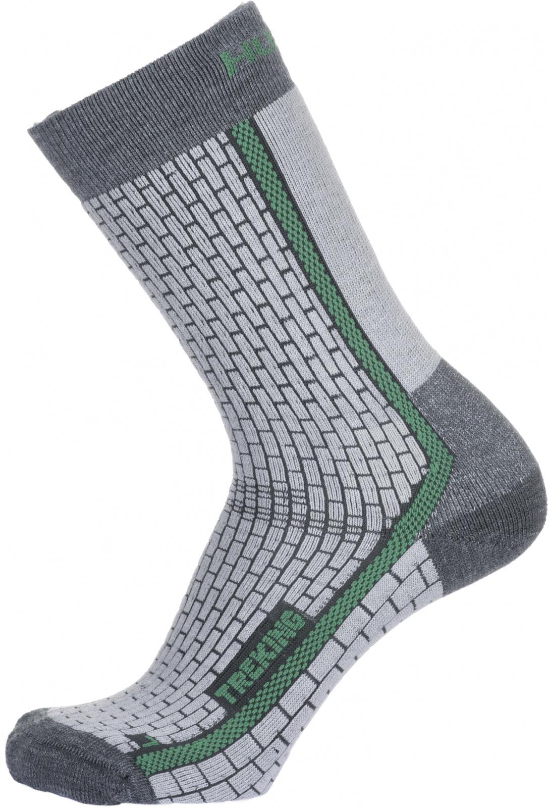 Levně Husky Treking M (36-40), šedá/zelená Ponožky