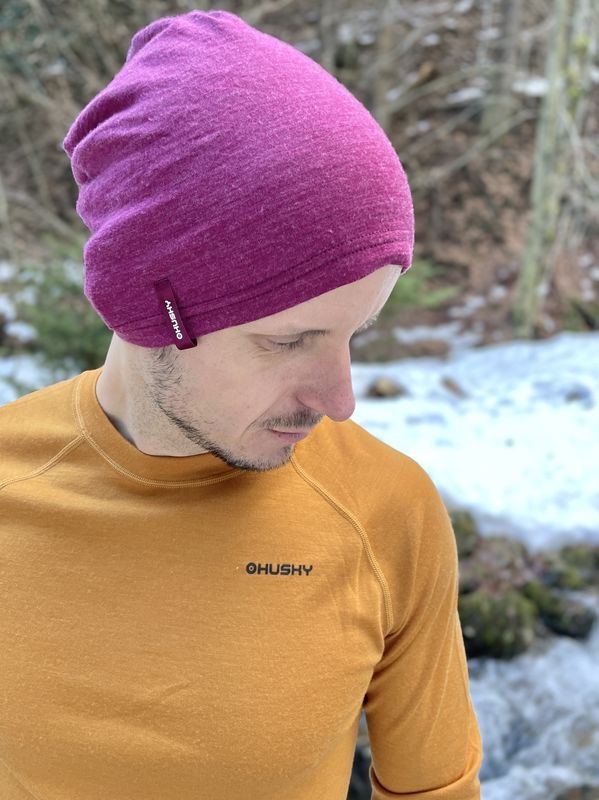 Husky Merhat light grey Merino čepice (obrázek 7)