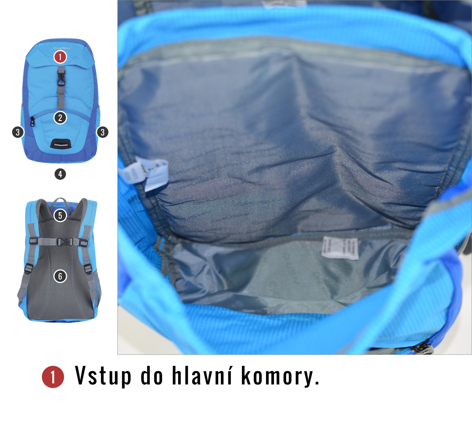 Husky Junny 15l modrá Dětský batoh (obrázek 5)
