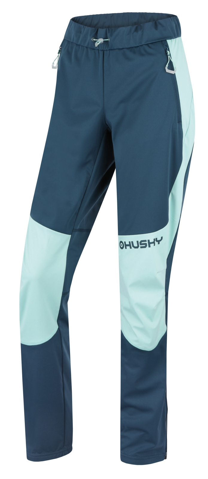 Levně Husky Kala L S, mint/turquoise Dámské softshellové kalhoty