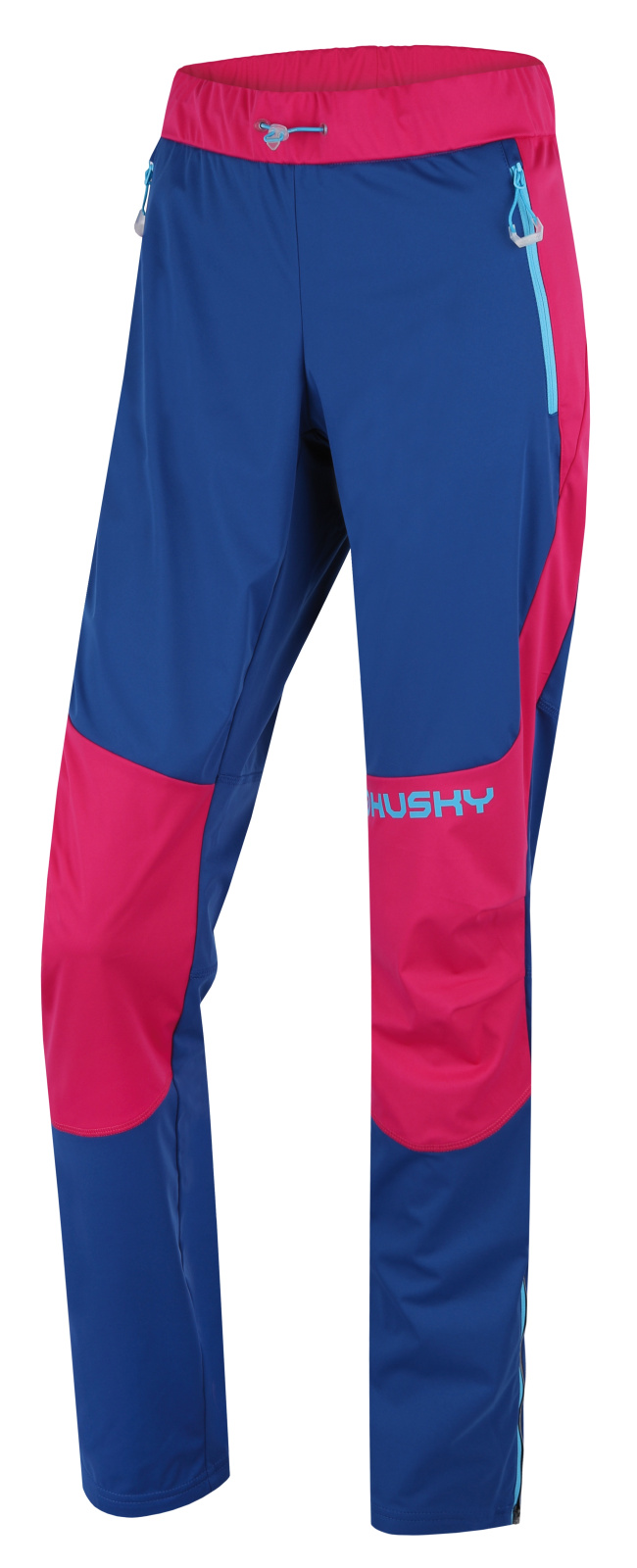 Levně Husky Kala L L, pink/blue Dámské softshellové kalhoty