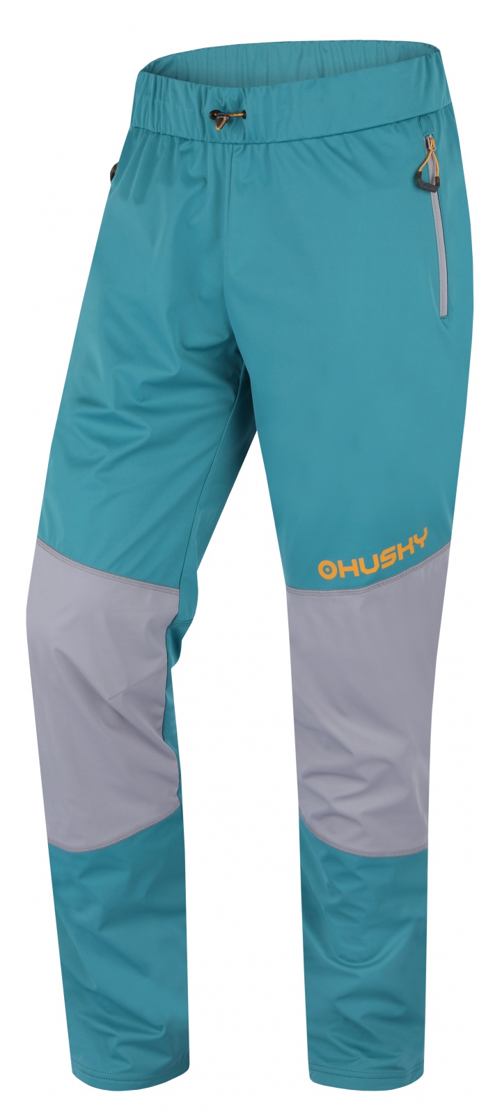 Husky Kala M M, grey/mint Pánské softshellové kalhoty