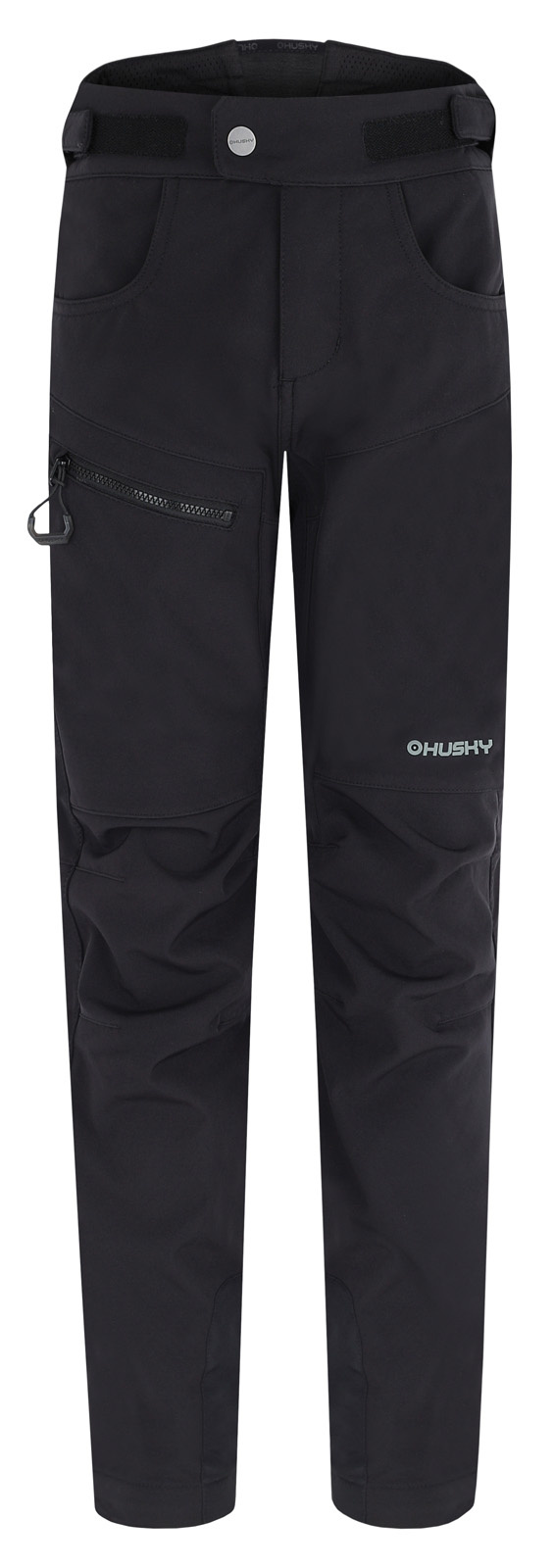 Levně Husky Keson K 122-128, black Dětské softshell kalhoty
