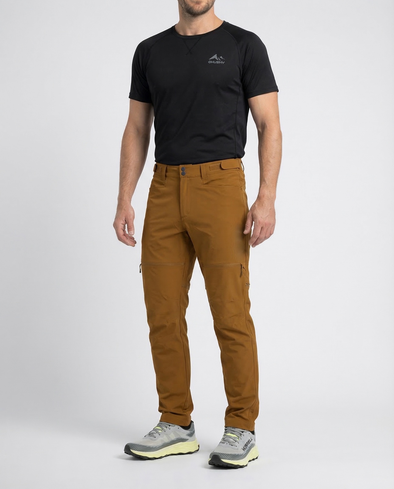 Husky Kusty M L, mustard Pánské outdoor kalhoty