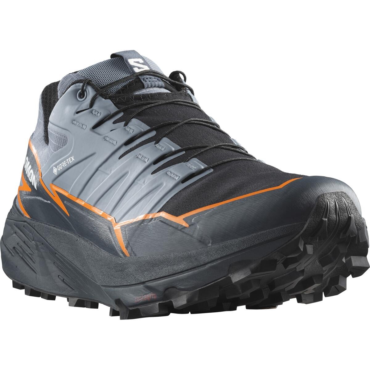 Levně Salomon THUNDERCROSS GTX EU 42, Flint Stone/Carbon/Orange Pepper Pánské boty