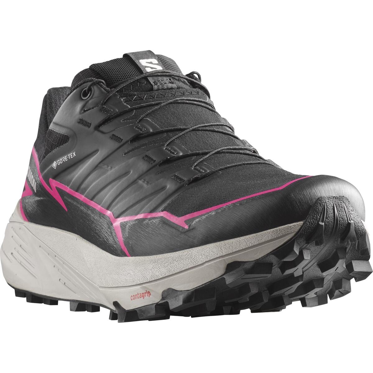 Levně Salomon THUNDERCROSS GTX EU 42, Black/Black/Pink Glo Dámské boty