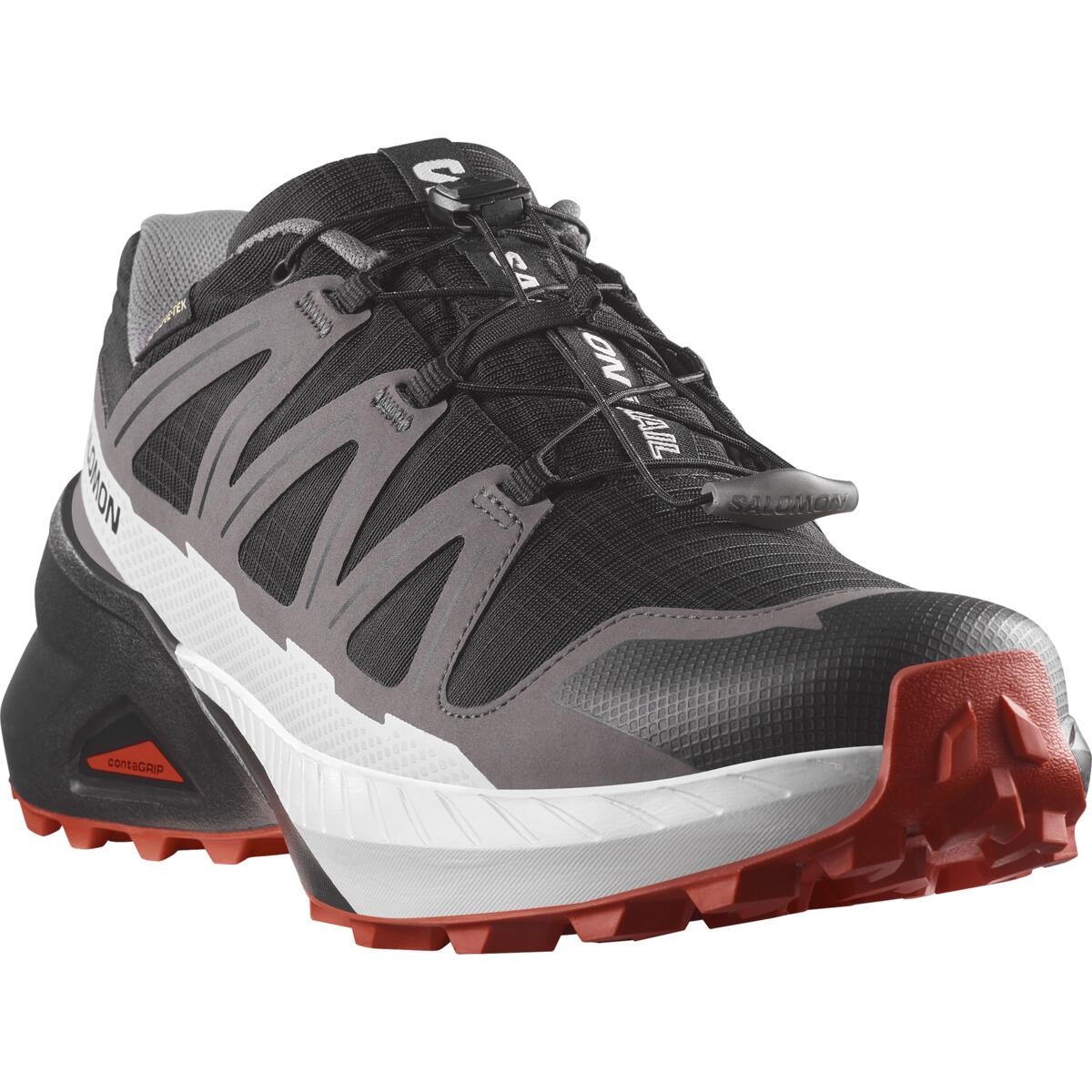 Salomon Speedcross Peak GTX EU 45 ⅓, black/castlerock/cherry tomato Pánské běžecké boty