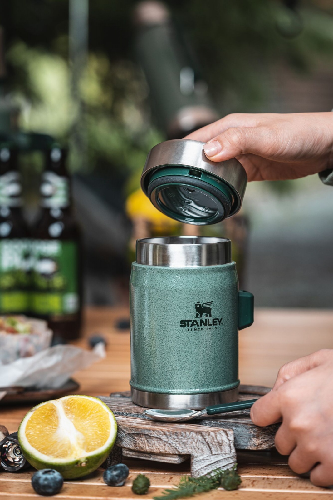 Stanley Jídelní set zelená Termoska se lžící/vidličkou